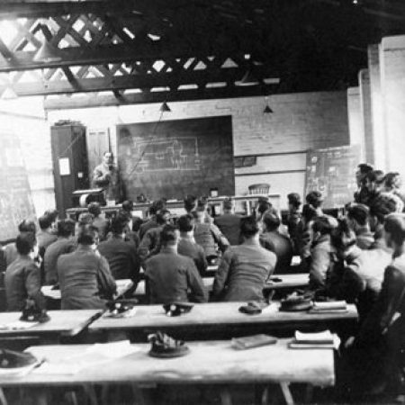 Bletchley Parks boffins during WWII, decoding messages from Flowerdown and other listening stations.