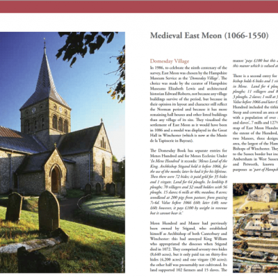 Sample double-page spread from ‘Farming the Valley’ – Medieval East Meon (1066-1550) chapter