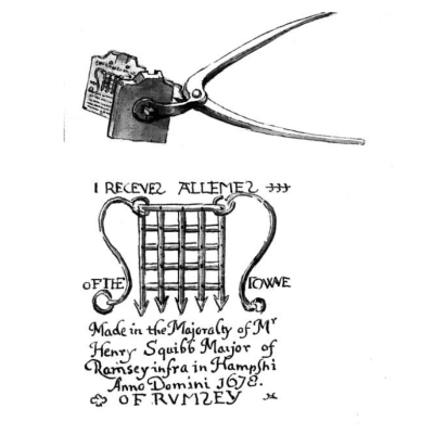 Lead mould for badge worn by those receiving ‘alms’, 1678
