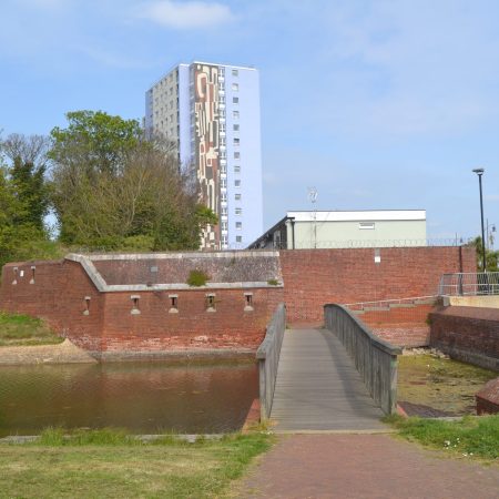Haslar Gate and bastion number 1. Image credit the Gosport Society
