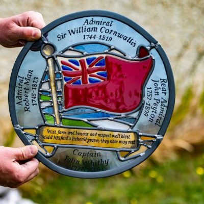 The recently installed Cornwallis memorial  window in Milford on Sea Church